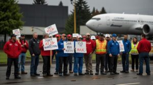 Boeing Strike Halts 737 MAX Production Amid Wage Dispute