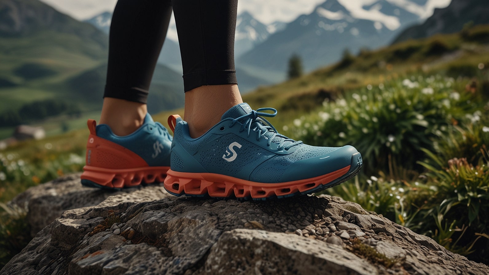 On Holding Swiss sportswear brand showcasing Cloud series running shoes during athletic performance, reflecting third-quarter 2025 revenue growth and market expansion